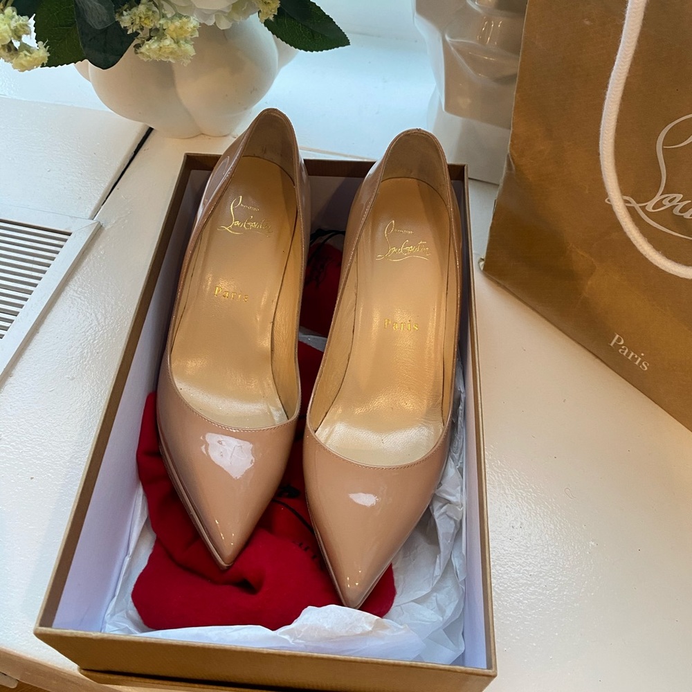 Christian Louboutin Nude Patent Leather Heels